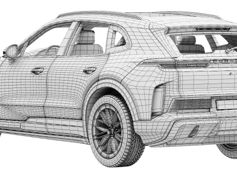 Porsche Cayenne Turbo Elettrica 2027 Modello 3D