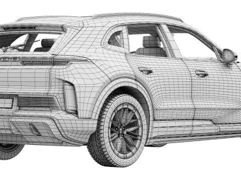 Porsche Cayenne Turbo Elettrica 2027 Modello 3D