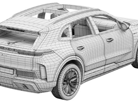 Porsche Cayenne Turbo Elettrica 2027 Modello 3D