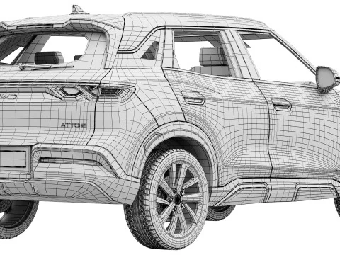 BYD Atto 2 DM-i 2025 3D Model