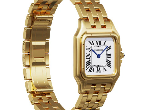Часы Картье-Пантера-де-Картье 3D Модель