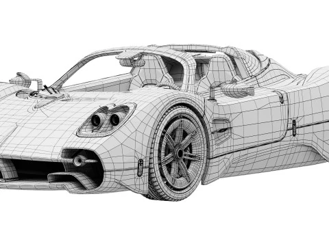 Pagani Utopia Roadster 2025 3D Model