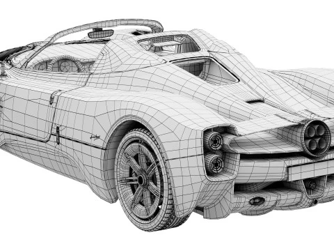 Pagani Utopia Roadster 2025 3D Model