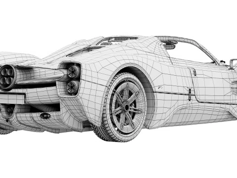 Pagani Utopia Roadster 2025 3D Model