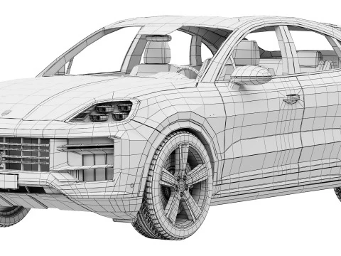 Porsche Cayenne Turbo Coup&eacute; 2025 Modello 3D