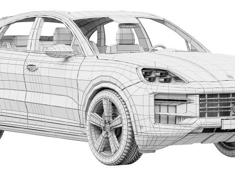 Porsche Cayenne Turbo Coup&eacute; 2025 Modello 3D