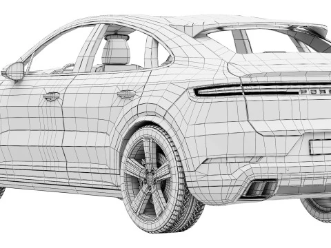 Porsche Cayenne Turbo Coup&eacute; 2025 Modello 3D