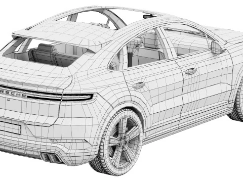 Porsche Cayenne Turbo Coup&eacute; 2025 Modello 3D
