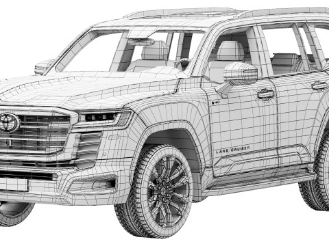 Toyota Land Cruiser 300 Ibrido 2026 Modello 3D