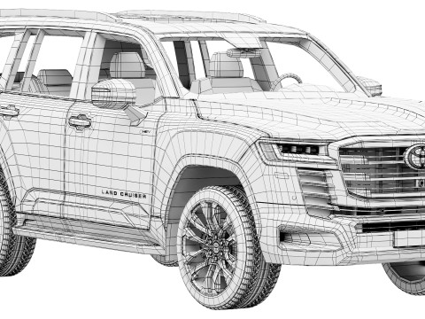 Toyota Land Cruiser 300 Ibrido 2026 Modello 3D