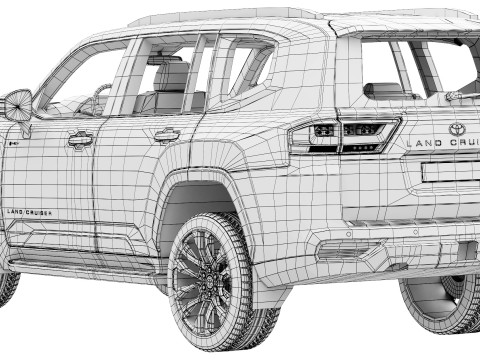 Toyota Land Cruiser 300 Ibrido 2026 Modello 3D