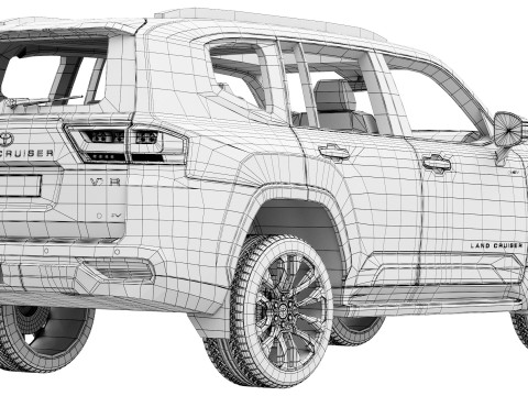 Toyota Land Cruiser 300 Ibrido 2026 Modello 3D