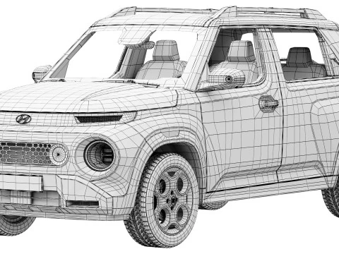 Hyundai Casper 2026 Modello 3D