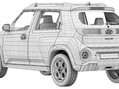 Hyundai Casper 2026 Modello 3D