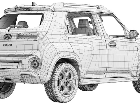 Hyundai Casper 2026 Modello 3D