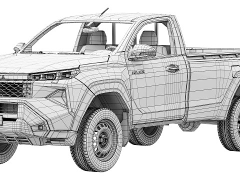 Toyota Hilux Travo Standardkabine 4TREX 2026 3D Modell