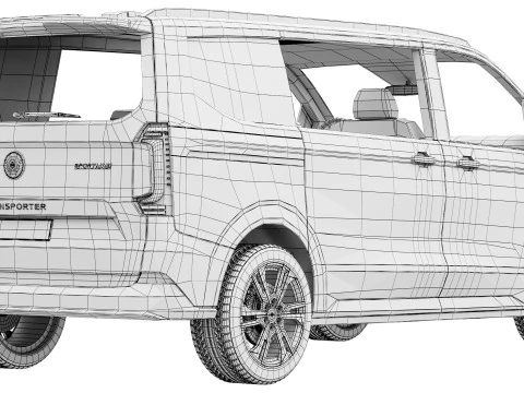 Volkswagen Transporter Sportline 2026 Modello 3D
