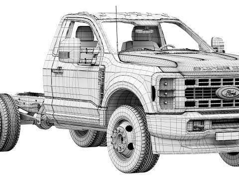 F-550 Super Duty Chassis regular cab 2026 3D Model