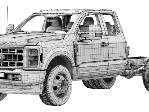 F-550 Super Duty Chassis Super Cab 2026 3D Model