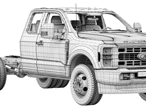 F-550 Super Duty Chassis Super Cab 2026 3D Model