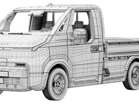 KIA PV5 Chassis OpenBed 2026 3D Model