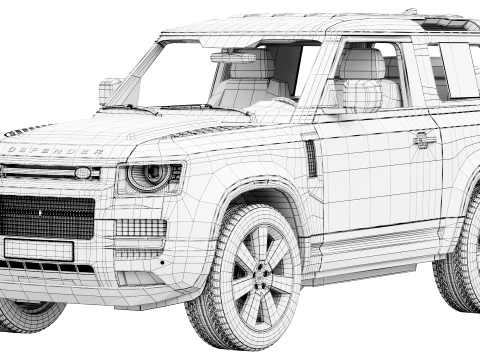 Land Rover Defender 90 Vertex 2027 3D Model