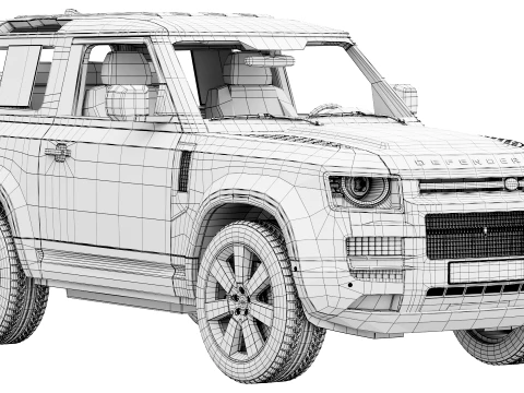 Land Rover Defender 90 Vertex 2027 3D Model
