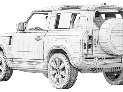 Land Rover Defender 90 Vertex 2027 3D Model