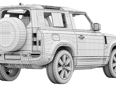 Land Rover Defender 90 Vertex 2027 3D Model