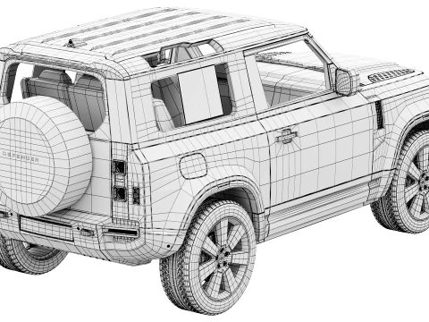 Land Rover Defender 90 Vertex 2027 3D Model