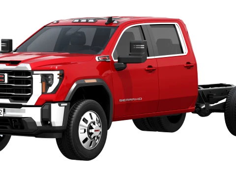 GMC Sierra 3500 HD Ch&acirc;ssis Cabine Double SLE 2026 Modèle 3D