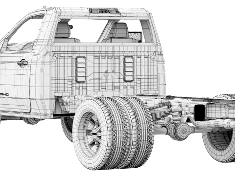 GMC Sierra 3500 HD Chassis Regular Cab SLE 2026 3D Model