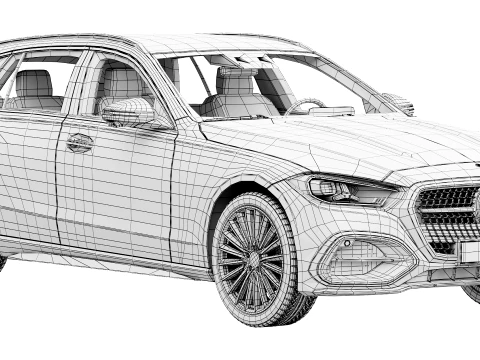 Mercedes-Benz C-Class Estate AMG-Line 2027 3D Model