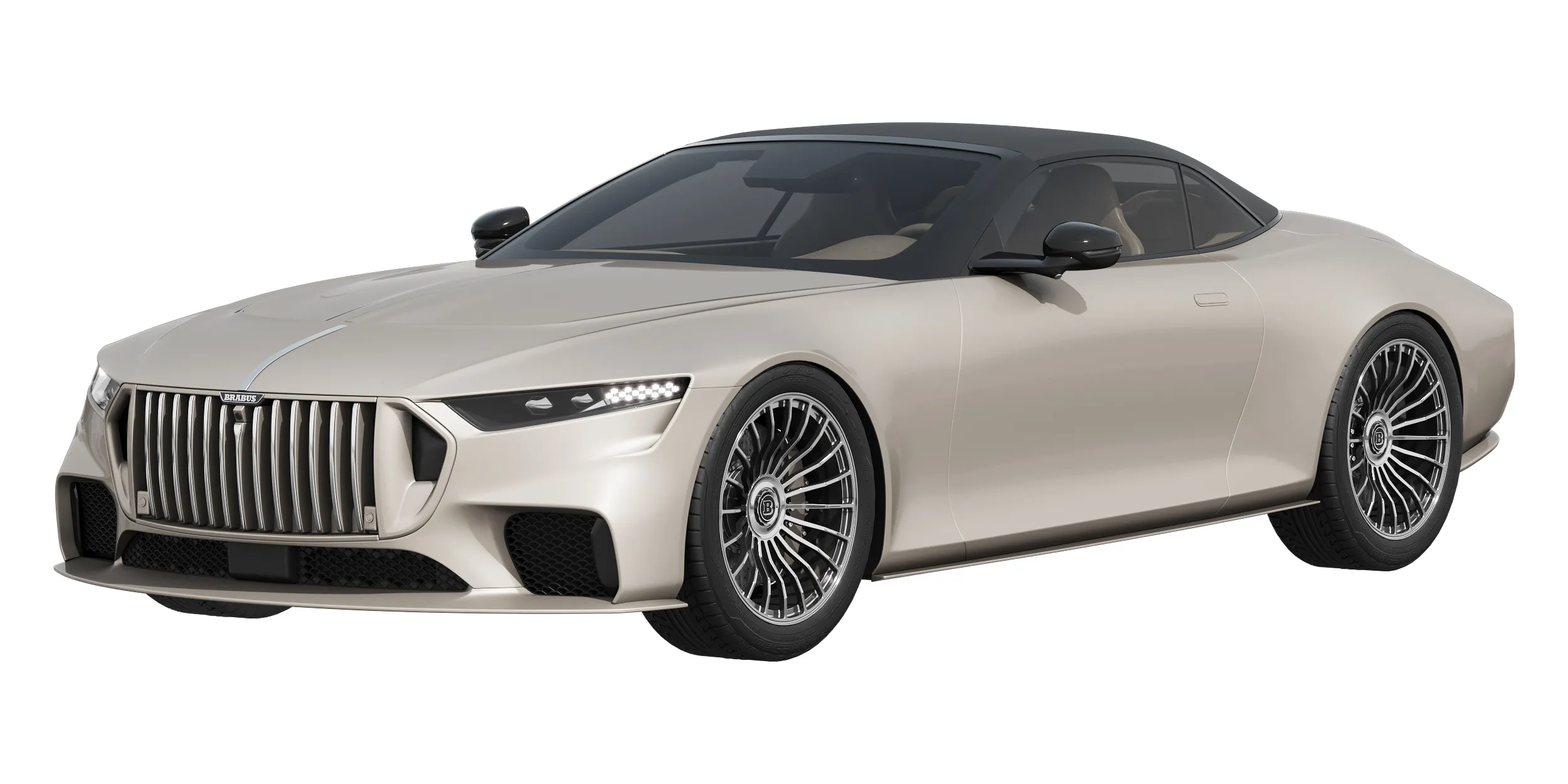 Brabus Bodo Cabriolet 2027 3D Model .c4d .max .obj .3ds .fbx .stl .blend