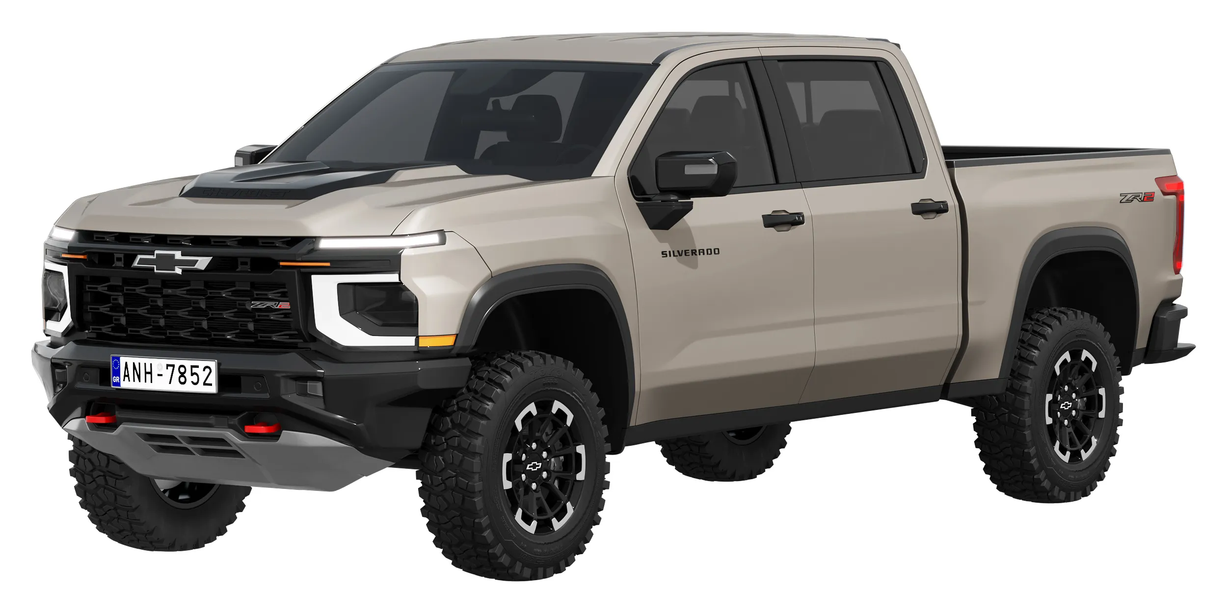 Chevrolet Silverado 1500 ZR2 2027 3D Model .c4d .max .obj .3ds .fbx .stl .blend