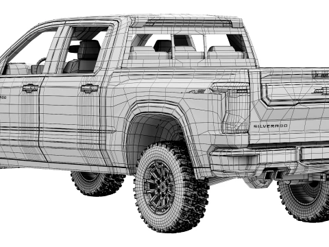Chevrolet Silverado 1500 ZR2 2027 3D Modell