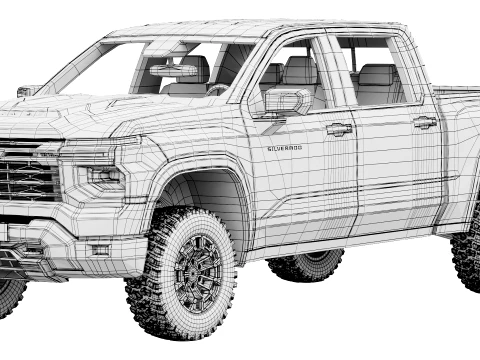 Chevrolet Silverado 1500 TrailBoss 2027 3D Model