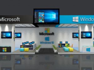 microsoft windows 10 exhibition stand 3Dモデル
