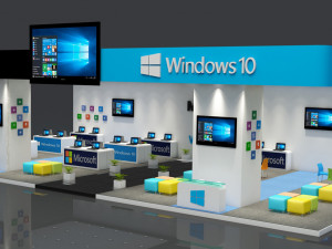 microsoft windows 10 exhibition stand 3Dモデル
