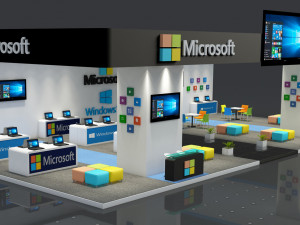 microsoft windows 10 exhibition stand 3Dモデル