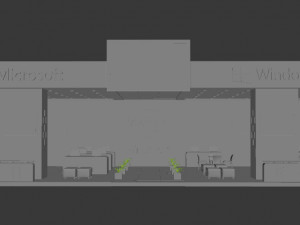 microsoft windows 10 exhibition stand 3Dモデル