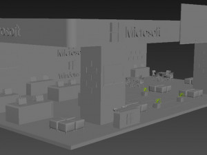 microsoft windows 10 exhibition stand 3Dモデル
