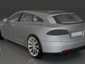 tesla s shooting break concept special edition 3D मॉडल