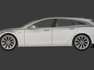 tesla s shooting break concept special edition 3D मॉडल
