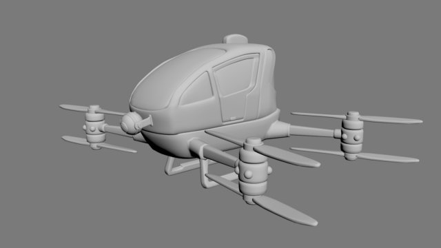 Manned drone helicopter top