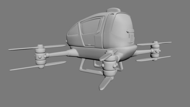 Manned top drone helicopter
