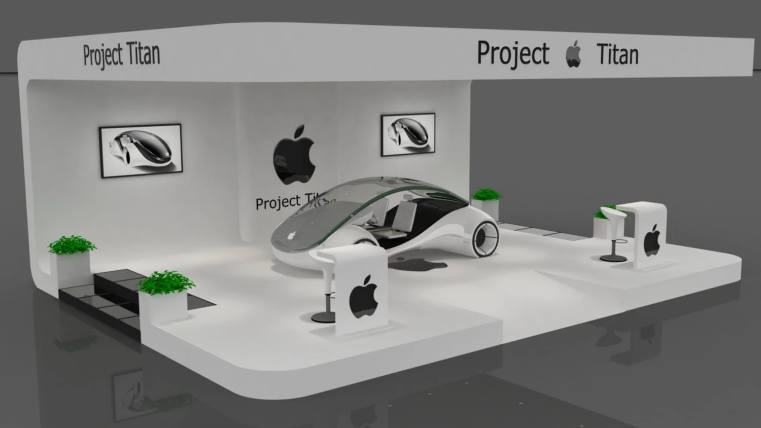 apple project titan showroom 3D Model .c4d .max .obj .3ds .fbx .stl .blend 