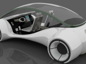 apple project titan concept car 3D Model