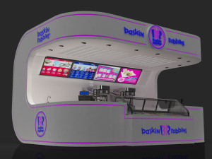 baskin robbins kiosk 3D Модель