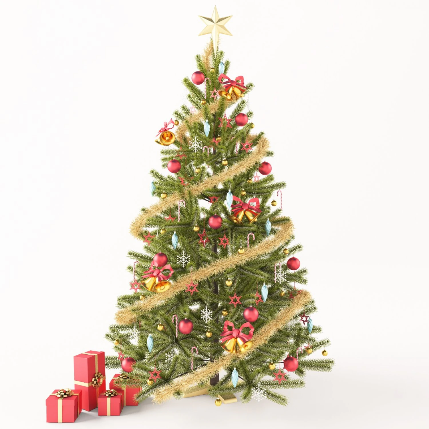 &aacute;rvore de Natal Modelo 3D .c4d .max .obj .3ds .fbx .stl .blend 